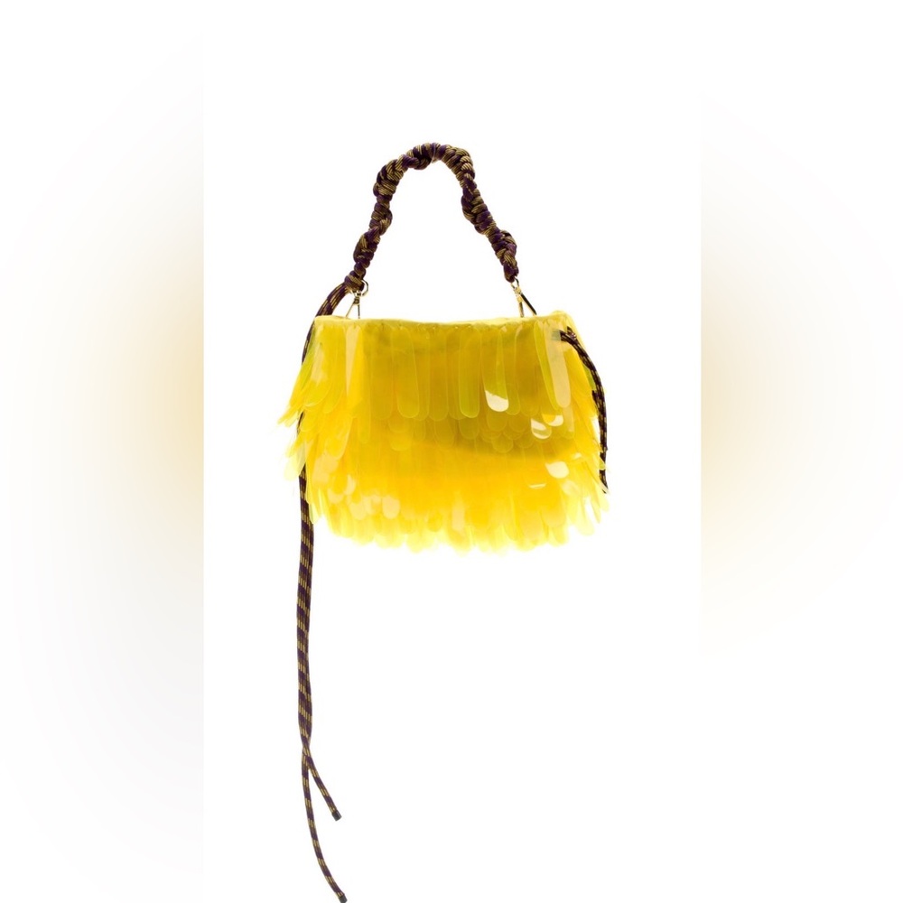 Yellow Fringe Dries Van Noten Bag